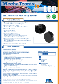 LSB134 LED Star Heat Sink &oslash; 134mm