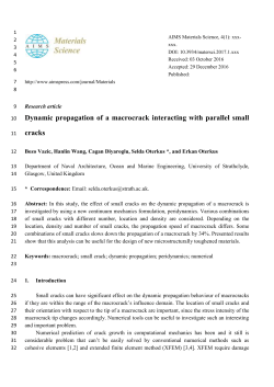 Dynamic propagation of a macrocrack interacting with