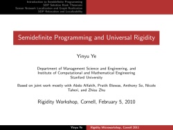 Semidefinite Programming and Universal Rigidity