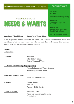 00597 Needs and Wants