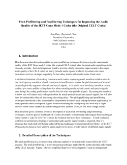 Pitch Prefiltering and Postfiltering Techniques for Improving