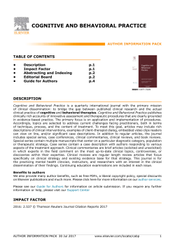 cognitive and behavioral practice