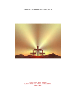 a parish guide to planning when death occurs