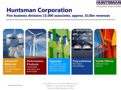 Pigments Manufacturing Flow Characteristics