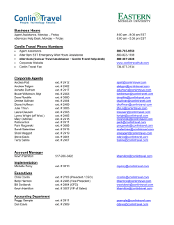 Business Hours Conlin Travel Phone Numbers Corporate Agents