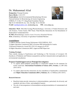 Dr. Muhammad Afzal