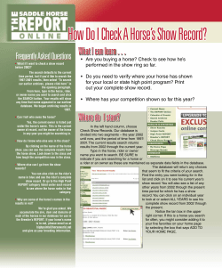 How Do I Check A Horse`s Show Record?