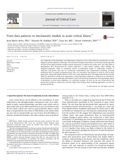 From data patterns to mechanistic models in acute