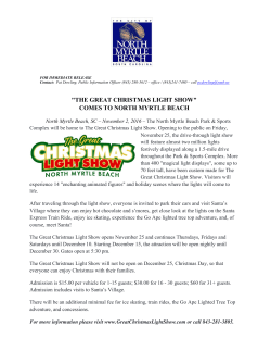 "the great christmas light show" comes to north myrtle beach