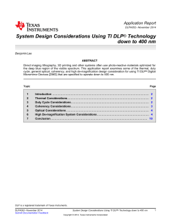 System Design Considerations Using TI DLP