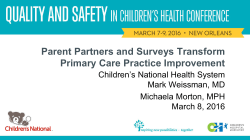 Parental Involvement - Children`s National Medical Center