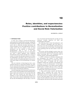 Roles, identities, and expectancies