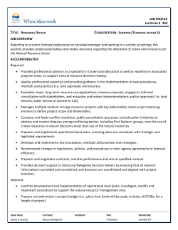 Licensed Resources Officer, Field