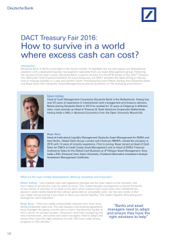 How to survive in a world where excess cash can