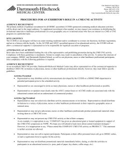 Guidelines for Exhibitor`s Role - Dartmouth