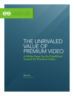 The Unrivaled Value of Premium Video