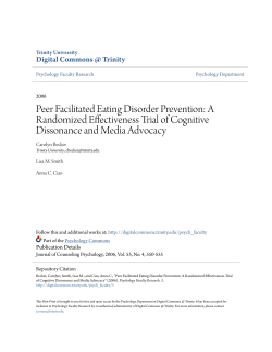 Peer Facilitated Eating Disorder Prevention
