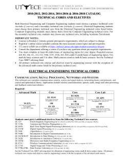 Packet of Approved Technical Core Courses