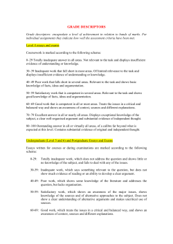 Grade Descriptors