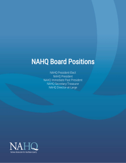 NAHQ Board Positions
