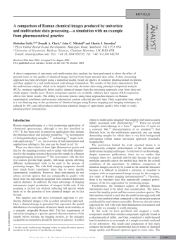 A comparison of Raman chemical images produced by univariate