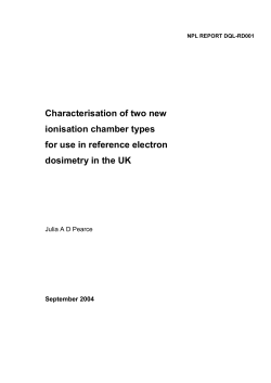Characterisation of two new ionisation chamber types for use in