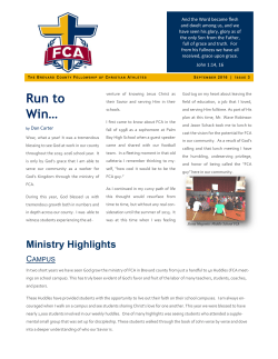Run to Win&hellip; - Brevard FCA