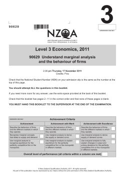 Level 3 Economics (90629) 2011