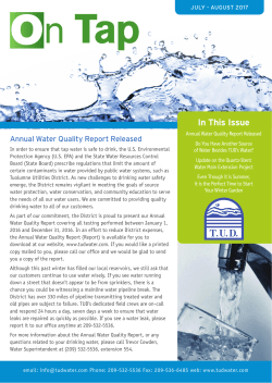 On Tap - Tuolumne Utilities District