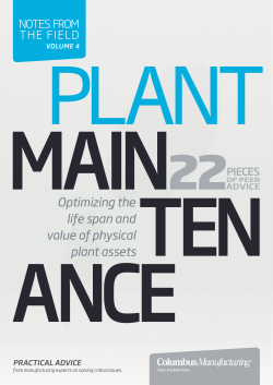 Optimizing the life span and value of physical plant assets