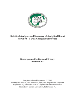 Statistical Analyses and Summary of Analytical Round Robin #8: A