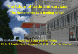 The future of trade and services