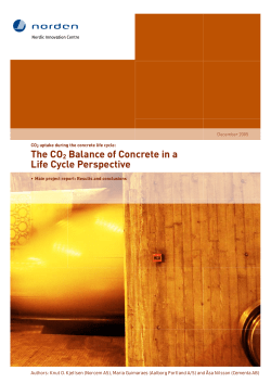 The CO2 Balance of Concrete in a Life Cycle