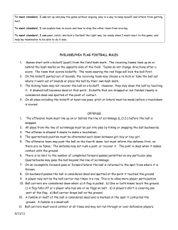 PHILADELPHIA FLAG FOOTBALL RULES