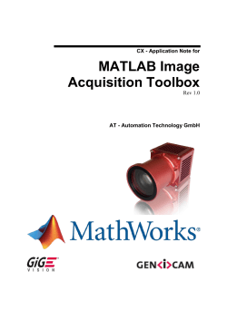 Application Note for MATLAB Image Acquisition
