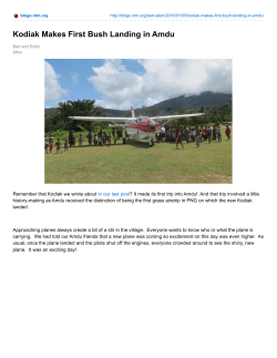 Kodiak Makes First Bush Landing in Amdu