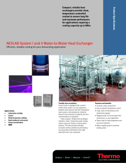 NESLAB System I and II Water-to
