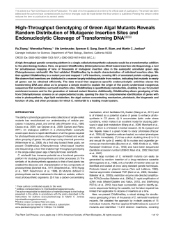 High-Throughput Genotyping of Green Algal Mutants