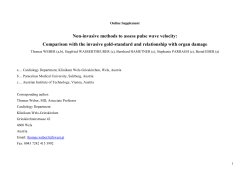 Non-invasive methods to assess pulse wave velocity: Comparison