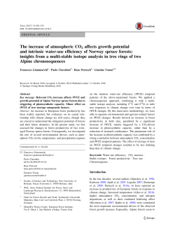 The increase of atmospheric CO2 affects growth potential and