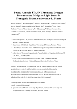 Identification of potato annexins