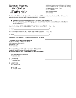 The Center for Children with Special Needs evaluates and follows
