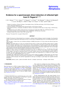 Evidence for a spectroscopic direct detection of reflected light from