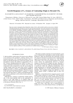 Growth Responses of C4 of Contrasting Origin to Elevated CO2.