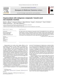 Organocatalysis with endogenous compounds: Towards novel non