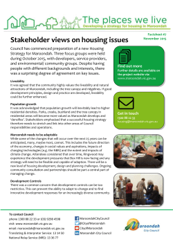 Factsheet 7 &mdash; stakeholder views on housing issues (Doc, 674 KB)