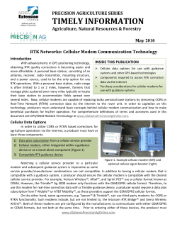 RTK Networks: Cellular Modem Communication Technology