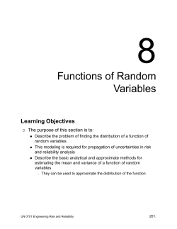 Functions of Random Variables
