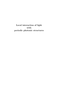 Local interaction of light with periodic photonic structures