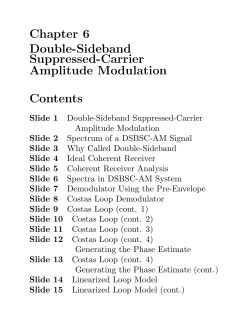 Chapter 6 Double-Sideband Suppressed-Carrier